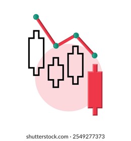 Diagrammsymbol Handelssymbol. Symbol für wachsendes Balkendiagramm. Geschäftsdiagramme und Graphensymbole. Statistik und Analyse Gliederungssymbol, Pfeil nach unten oder nach oben. Mischstil
