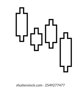 Chart Icon. trading icon. growing bar graph icon. Business charts and graph icons. Statistics and Analysis Outline Icon, down or up arrow. line design style