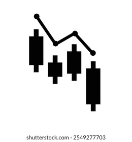 Icono de gráfico. icono de comercio. icono de gráfico de barra de crecimiento. Gráficos de negocios e iconos gráficos. Icono de esquema de estadísticas y análisis, flecha hacia abajo o hacia arriba. estilo de diseño sólido