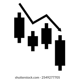 Icono de gráfico. icono de comercio. icono de gráfico de barra de crecimiento. Gráficos de negocios e iconos gráficos. Icono de esquema de estadísticas y análisis, flecha hacia abajo o hacia arriba. estilo de diseño sólido