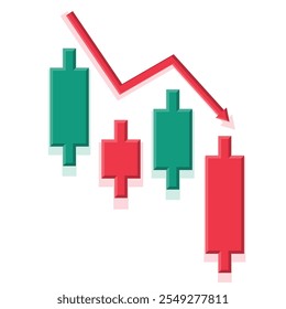 Icono de gráfico. icono de comercio. icono de gráfico de barra de crecimiento. Gráficos de negocios e iconos gráficos. Icono de esquema de estadísticas y análisis, flecha hacia abajo o hacia arriba. Estilo de diseño de color plano