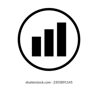 chart icon in trendy line style design. Vector graphic illustration. chart symbol for website, logo, app and interface design. Black icon vector design
