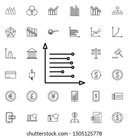 Chart icon. Universal set of finance and chart for website design and development, app development