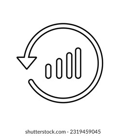 Chart icon vector. analysis illustration sign. analytics symbol or logo.