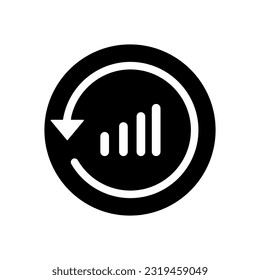 Chart icon vector. analysis illustration sign. analytics symbol or logo.