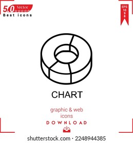CHART icon vector . Business marketing management, CHART icons , simple, isolated, application , logo, flat icon for website design or mobile applications, 
UI  UX design Editable stroke. EPS10