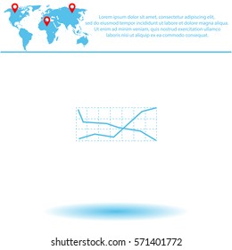 Chart  icon. Vector design. 
