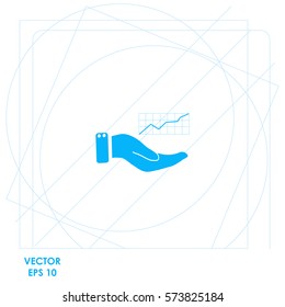 Chart  icon. Vector design.