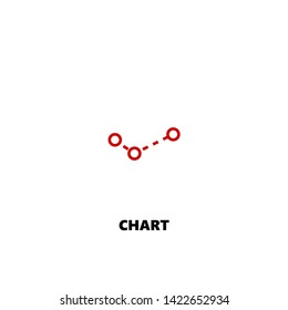 chart icon. chart vector design. sign design. red color