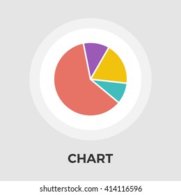 Chart icon vector. Flat icon isolated on the white background. Editable EPS file. Vector illustration.