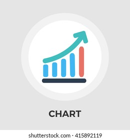 Chart icon vector. Flat icon isolated on the white background. Editable EPS file. Vector illustration.