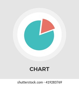 Chart icon vector. Flat icon isolated on the white background. Editable EPS file. Vector illustration.