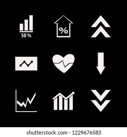chart icon. chart vector icons set graph, statistics, up arrow and down arrow