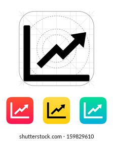 Chart Up Icon. Vector Illustration.