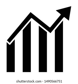 Chart Icon, Vector Illustration, Business Glyph