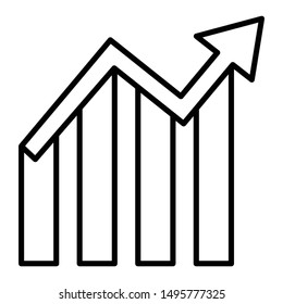 Chart Icon, Vector Illustration, Business Outline