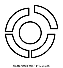 Chart Icon, Vector Illustration, Business Outline
