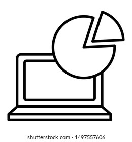 Chart Icon, Vector Illustration, Business Outline