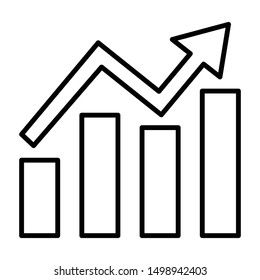 Chart Icon, Vector Illustration, Business Outline