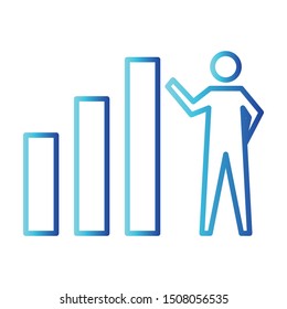 Chart Icon, Vector Illustration, Business Outline