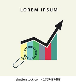 Chart icon vector illustration. Business and finance concept