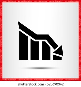 Chart icon vector illustration EPS 10.