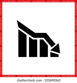Chart icon vector illustration EPS 10.