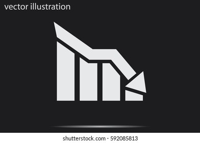 Chart icon vector illustration EPS 10.