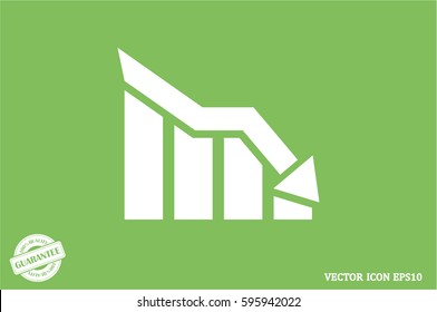 Chart icon vector illustration EPS 10.