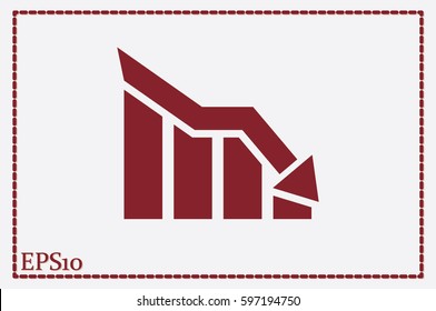 Chart icon vector illustration EPS 10.