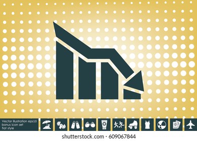 Chart icon vector illustration EPS 10.