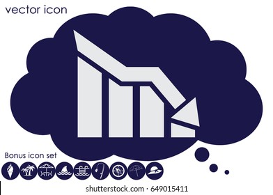 Chart icon vector illustration EPS 10.