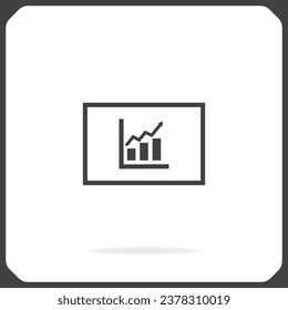 chart icon, vector illustration. Flat design style