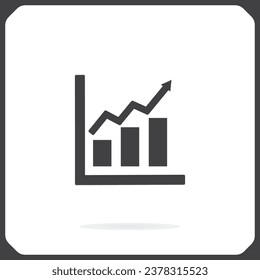chart icon, vector illustration. Flat design style