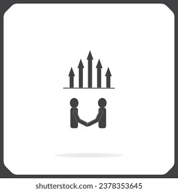 chart icon, vector illustration. Flat design style