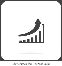 chart icon, vector illustration. Flat design style