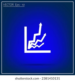 chart icon, vector illustration. Flat design style