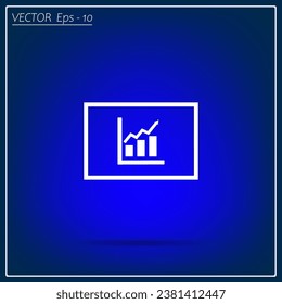 chart icon, vector illustration. Flat design style
