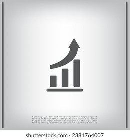 chart icon, vector illustration. Flat design style
