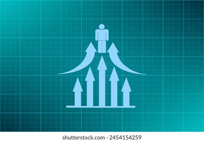 chart icon, vector illustration. Flat design style