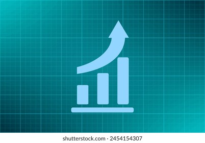chart icon, vector illustration. Flat design style