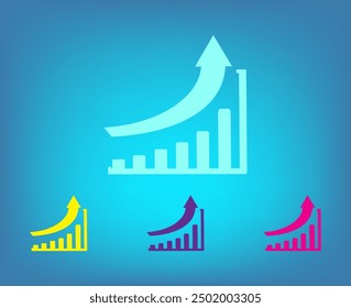chart icon, vector illustration. Flat design style