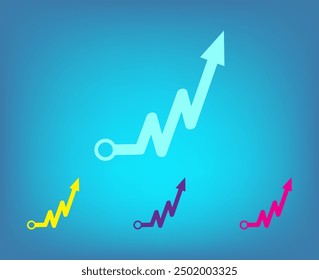 chart icon, vector illustration. Flat design style