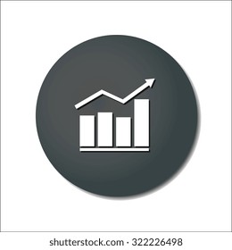 Chart icon, vector illustration. Flat design style......