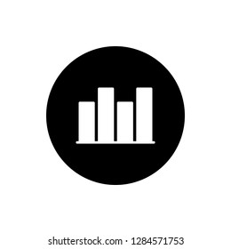 Chart Icon Vector Illustration in Glyph Style for Any Purpose