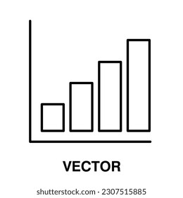 Chart icon, vector illustration. chart icon illustration isolated on white, chart icon