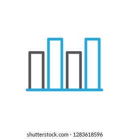 Chart Icon Vector Illustration in Line Style for Any Purpose