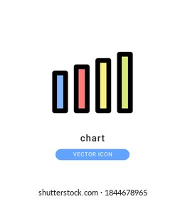 chart icon vector illustration. chart icon lineal color design.