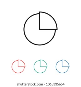 chart icon vector illustration. Linear symbol with thin outline. The thickness is edited. Minimalist style.