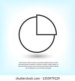 chart icon vector illustration. Linear symbol with thin outline. The thickness is edited. Minimalist style.